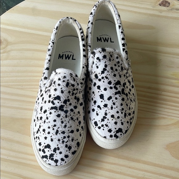 Madewell MWL  Real Fur Spotted Slip-On Sneakers - Picture 5 of 12